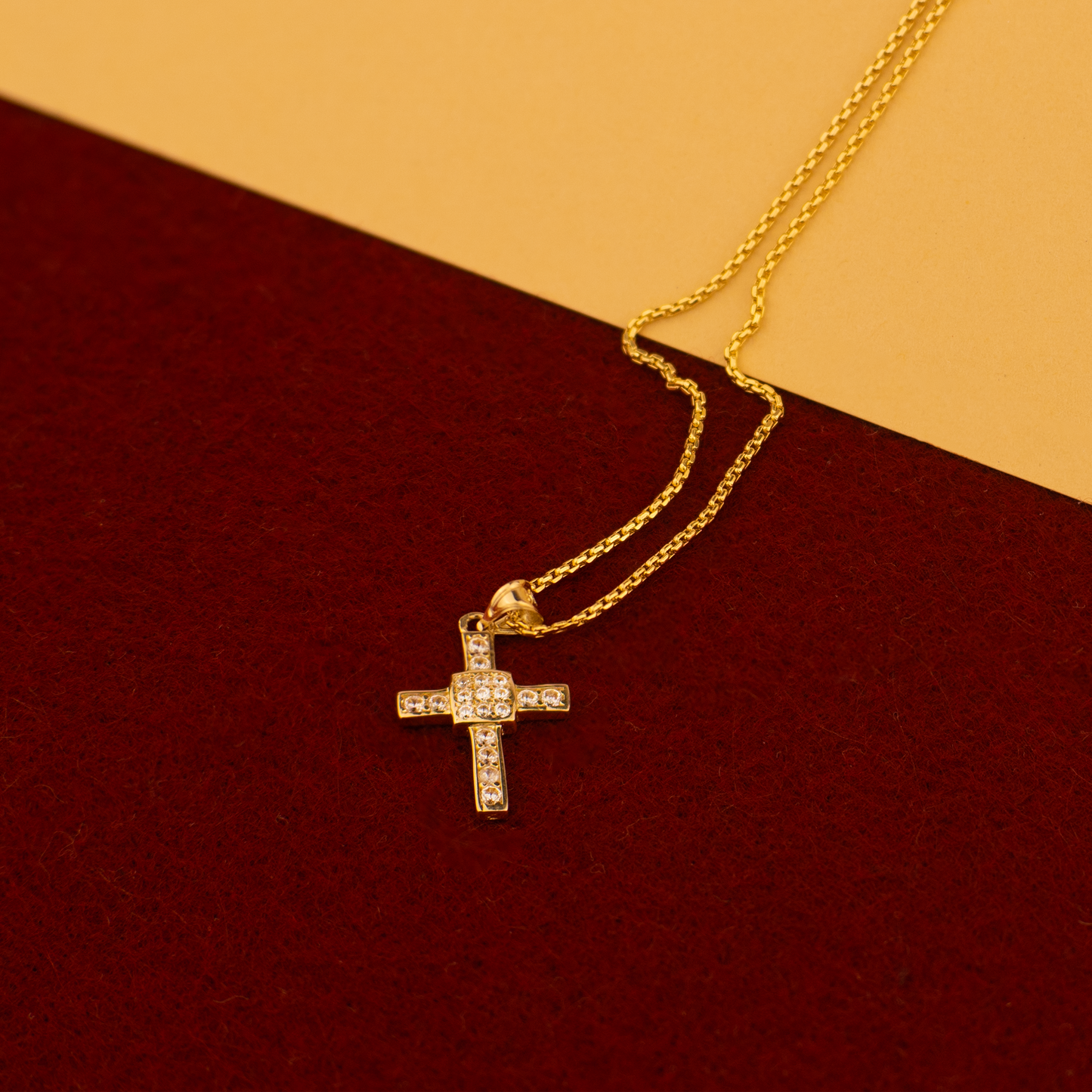 Lanț cu Cruciuliță - Aur 585 (1.70g + 0.90g)